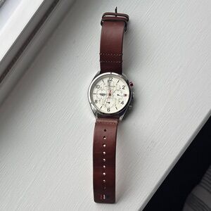 Tommy Hilfiger Brown Leather Men's Watch